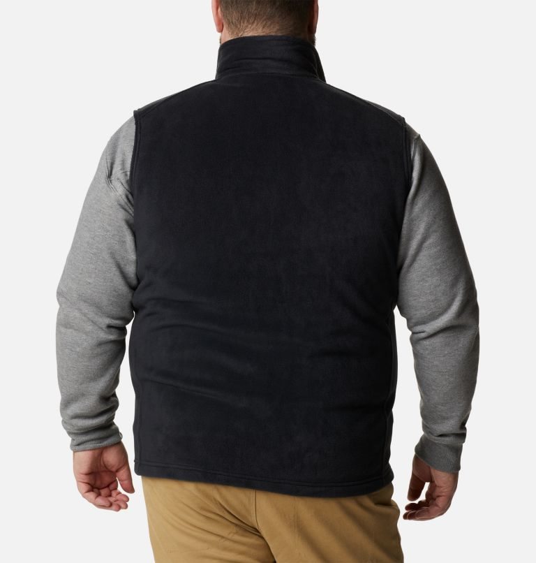 Men's Columbia Steens Mountain Fleece Vest Black | Plus Size CA-Q1035